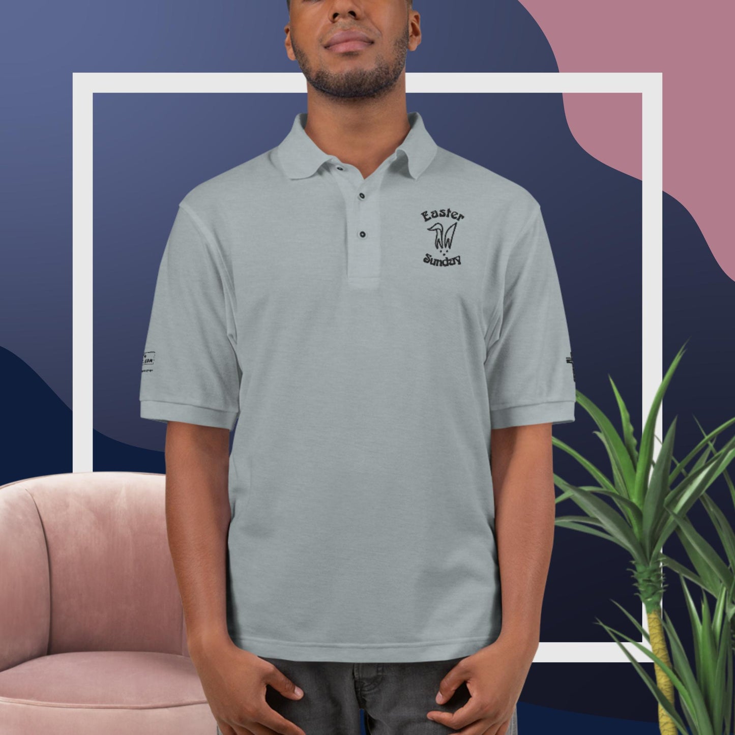 Happy Easter 954 Men's Premium Polo