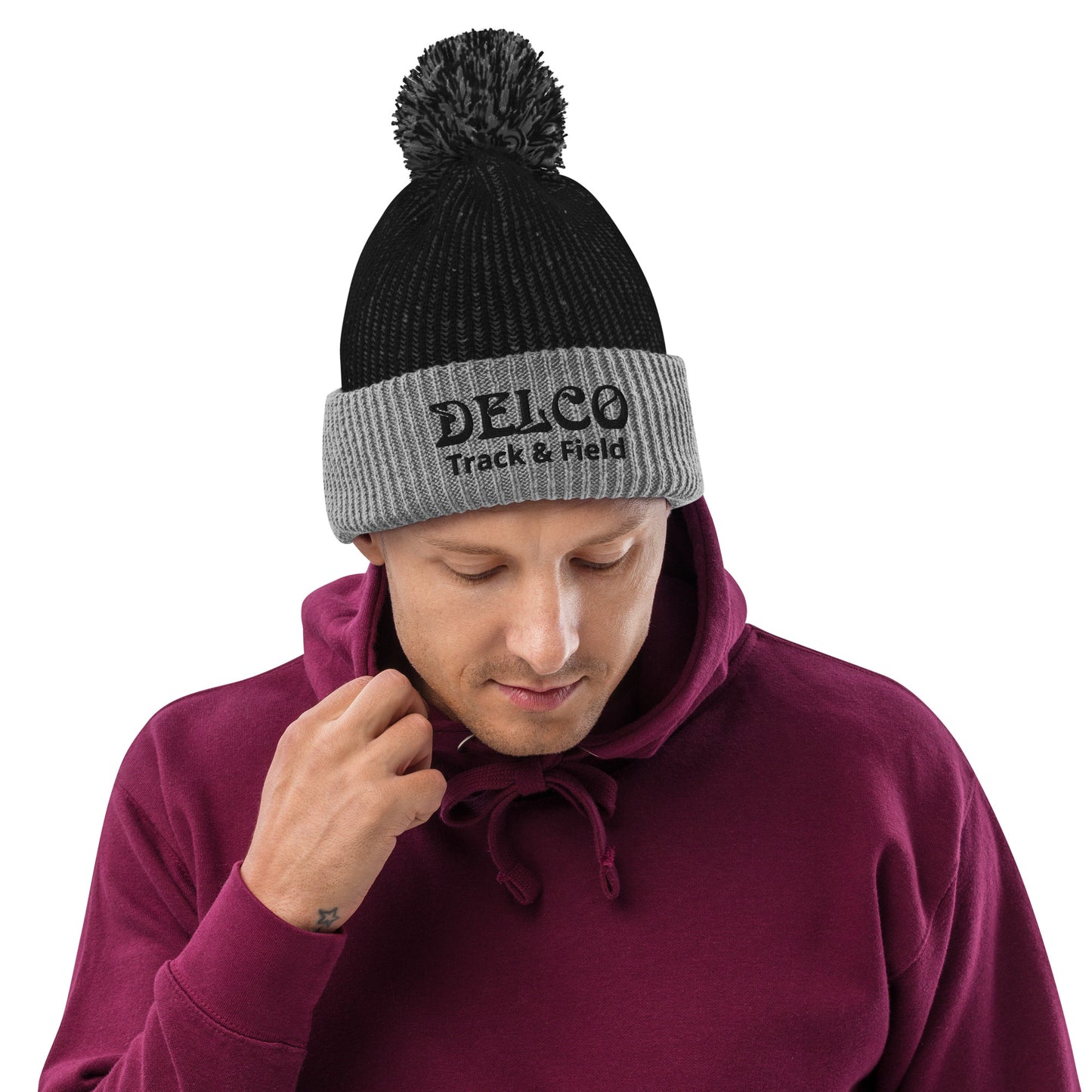 DELCO Track & Field Pom-Pom Beanie
