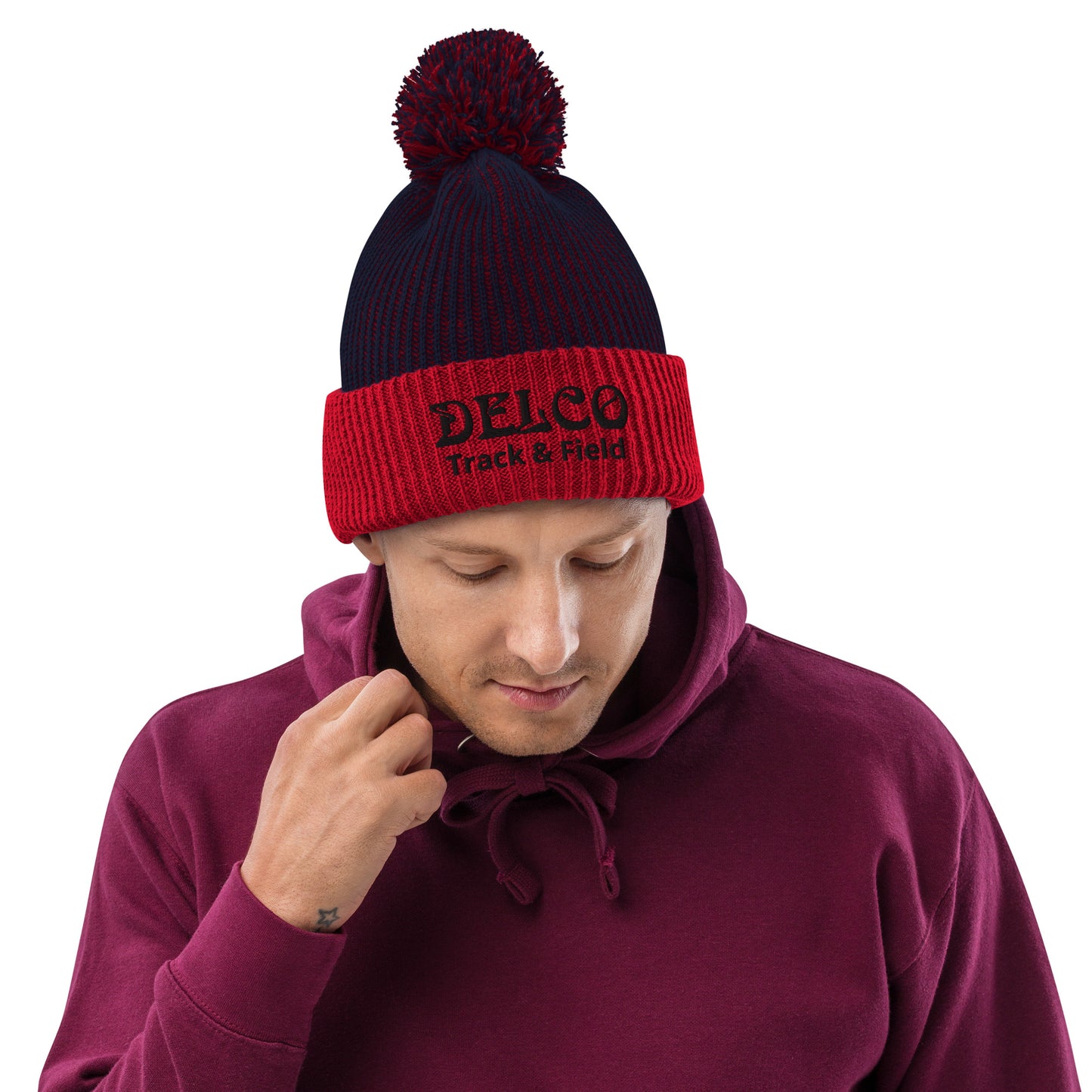 DELCO Track & Field Pom-Pom Beanie