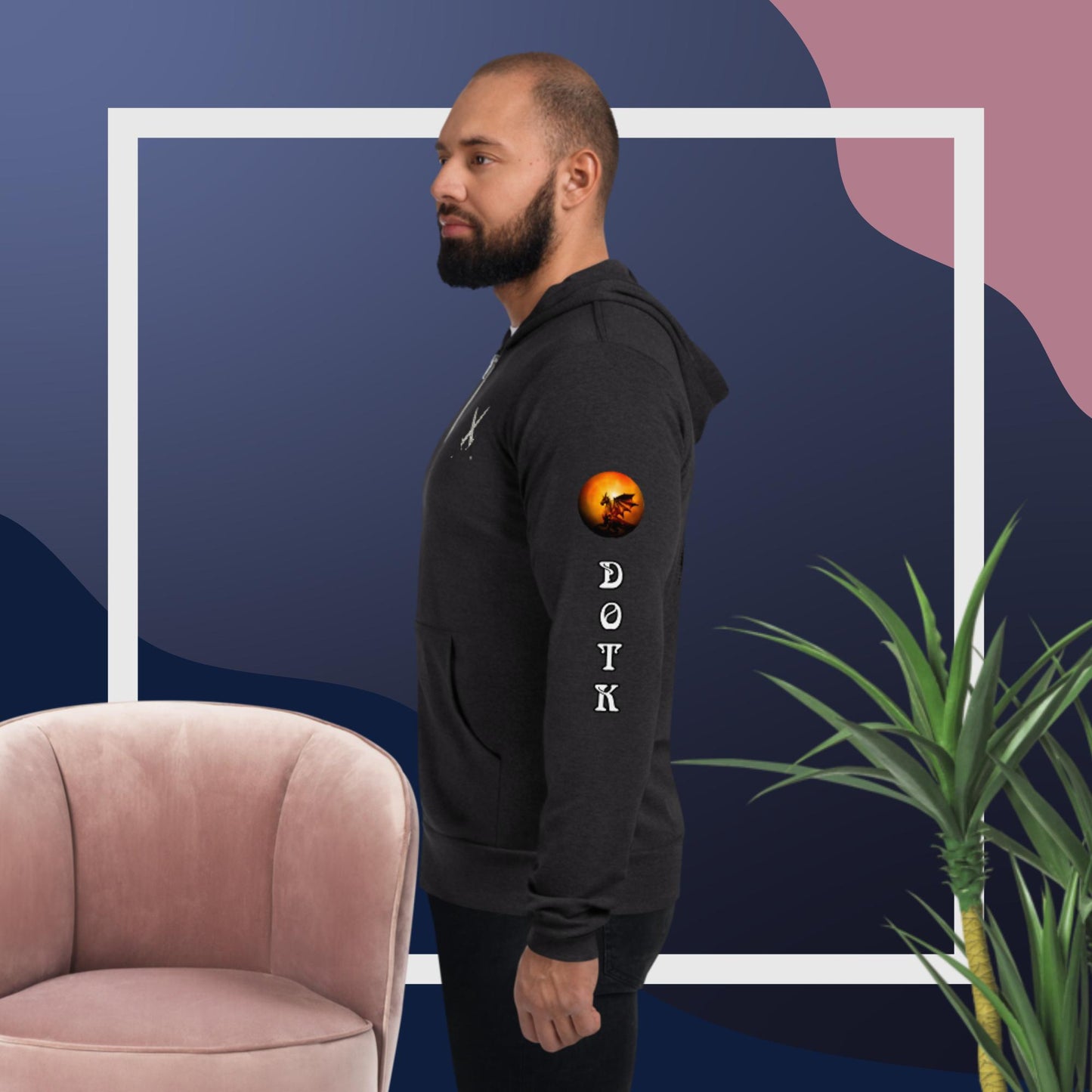 DOTK Logo 954 Unisex zip hoodie