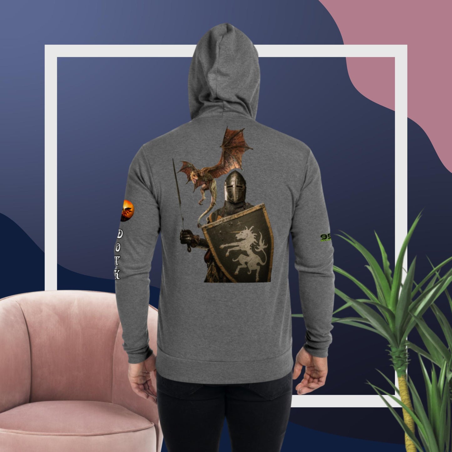 DOTK Logo 954 Unisex zip hoodie