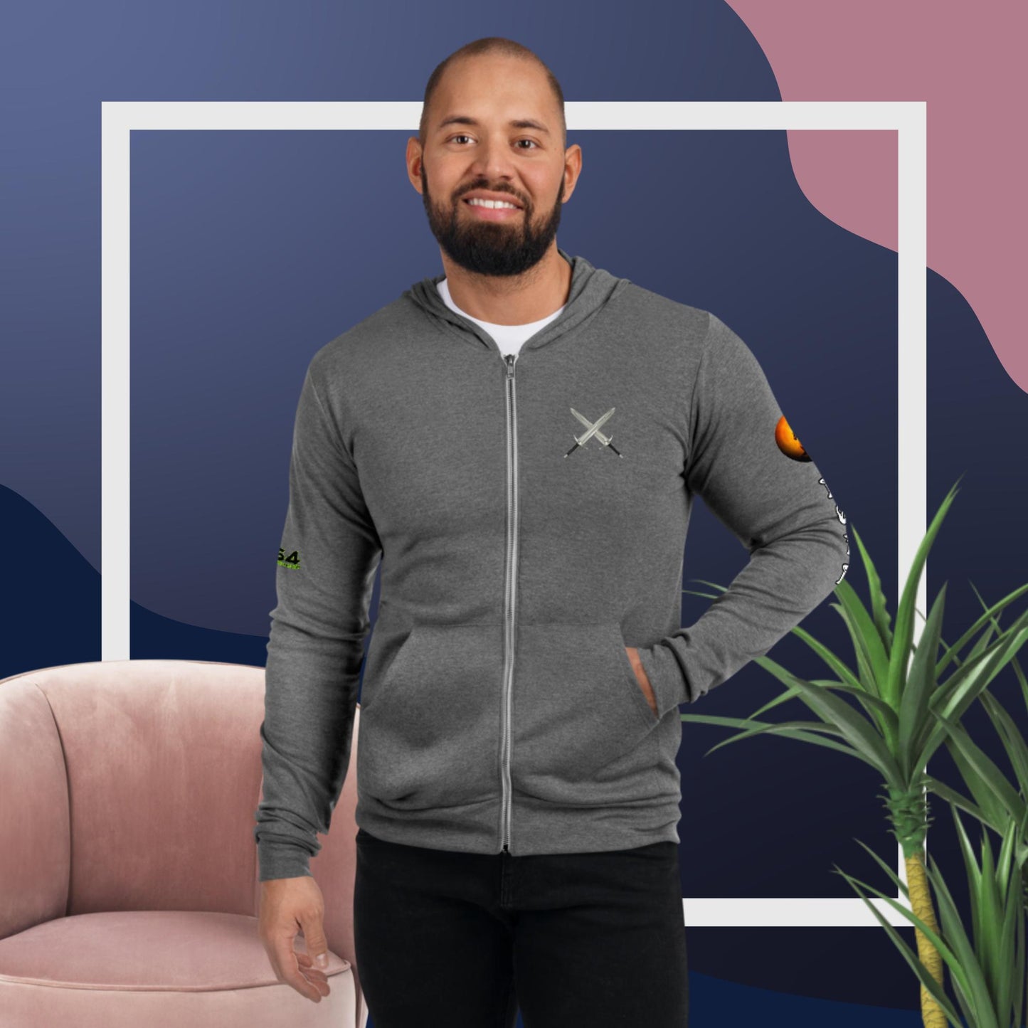 DOTK Logo 954 Unisex zip hoodie
