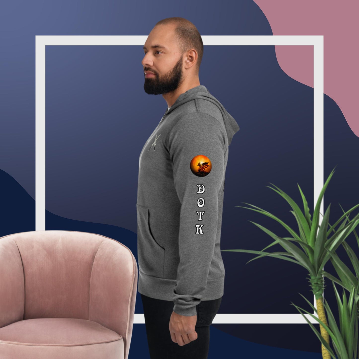 DOTK Logo 954 Unisex zip hoodie