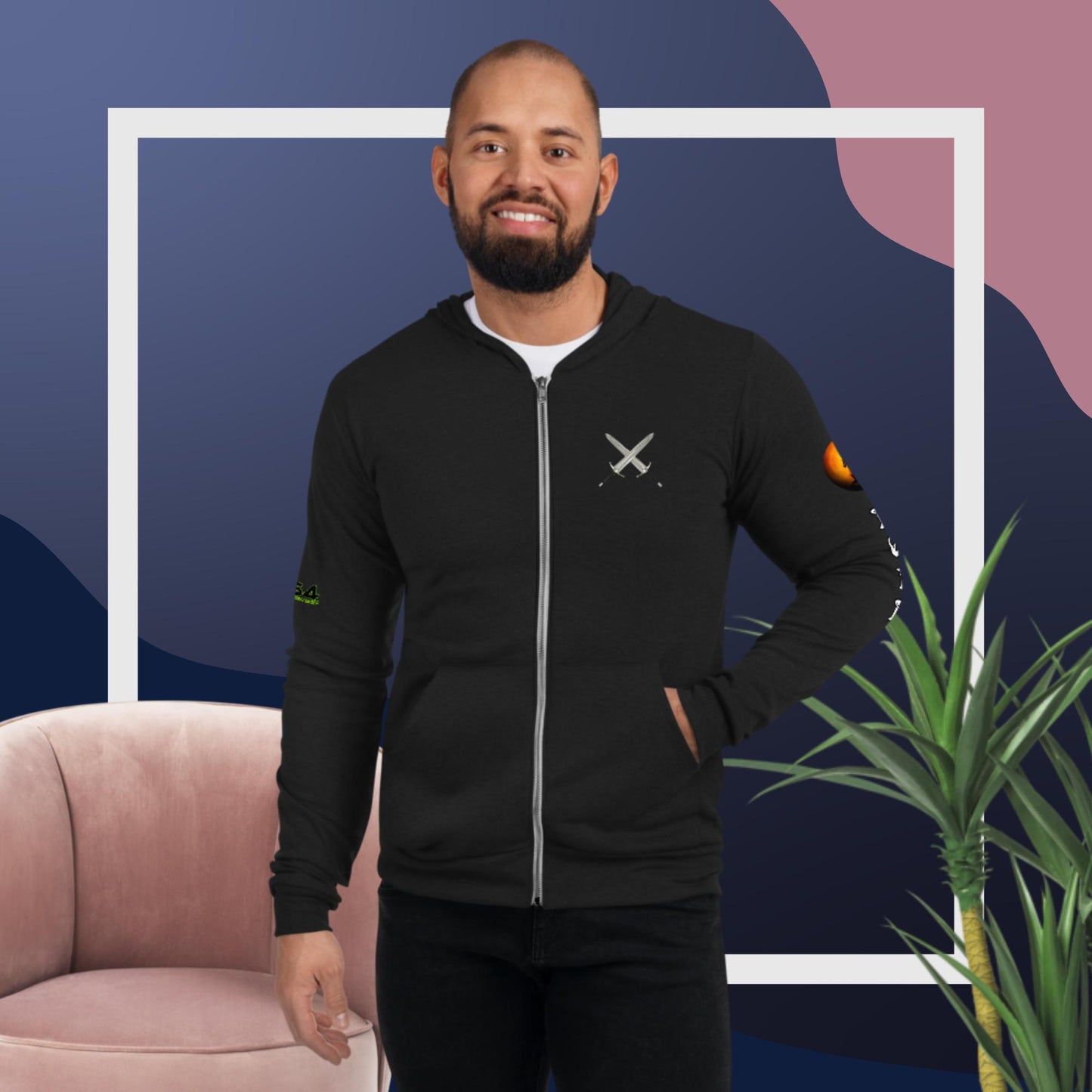 DOTK Logo 954 Unisex zip hoodie