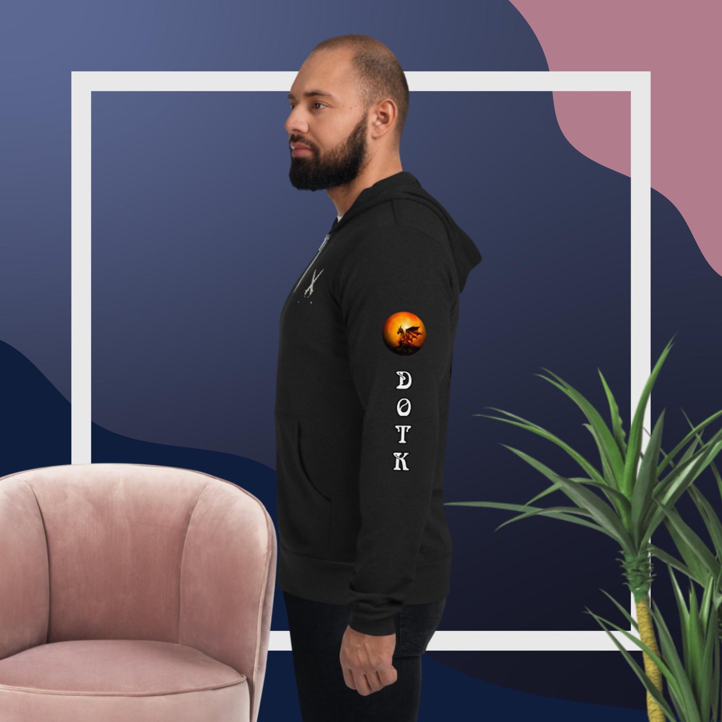 DOTK Logo 954 Unisex zip hoodie