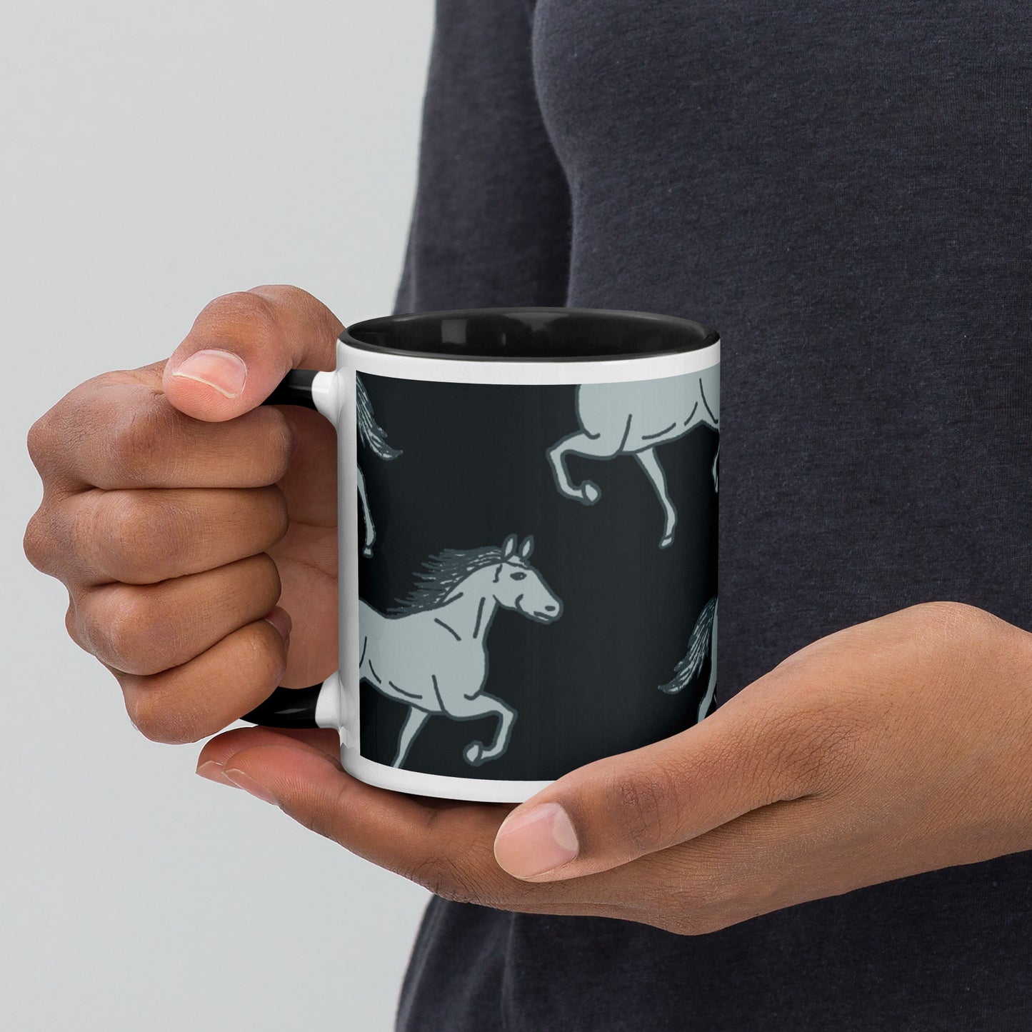 954 Horse Mug with Color Inside