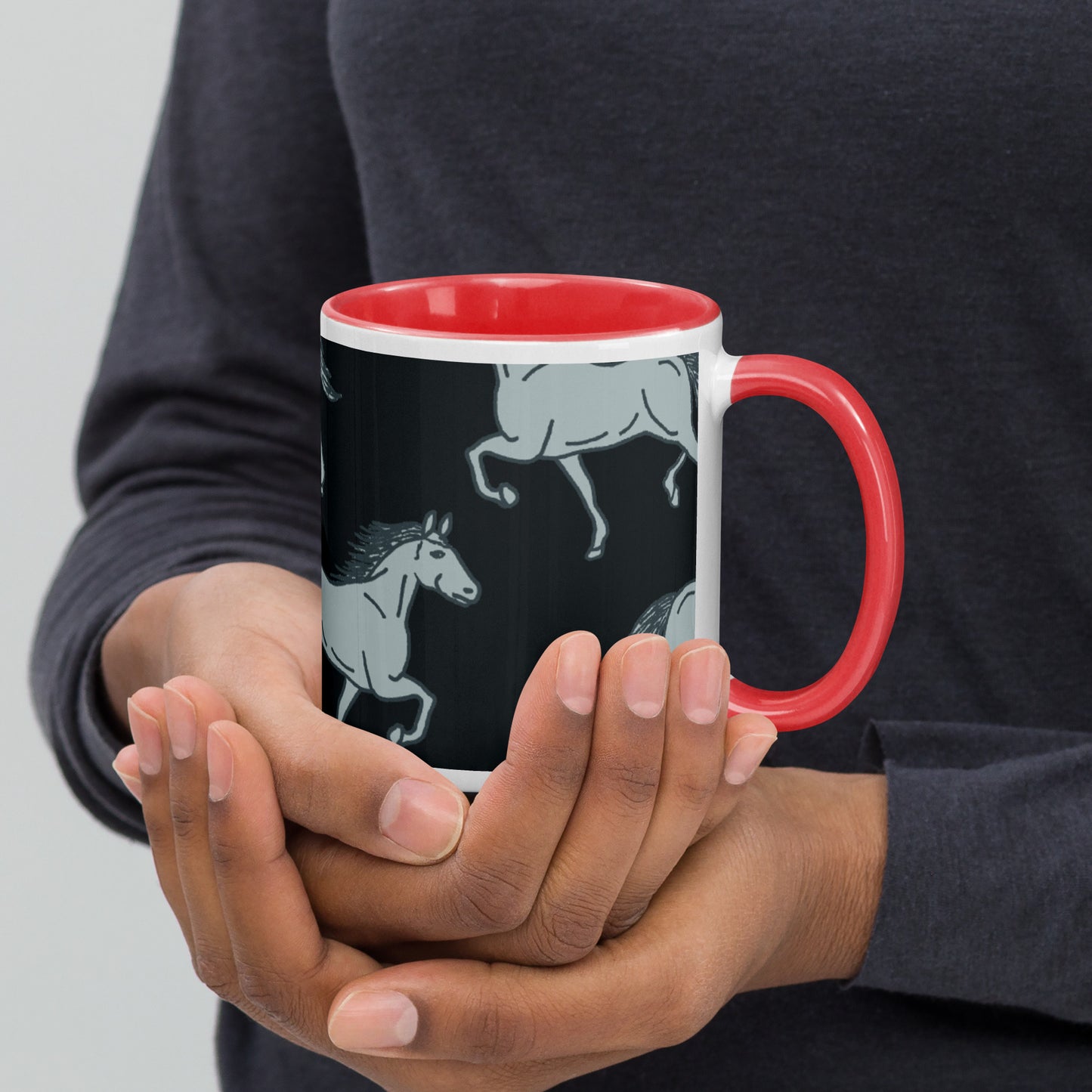 954 Horse Mug with Color Inside