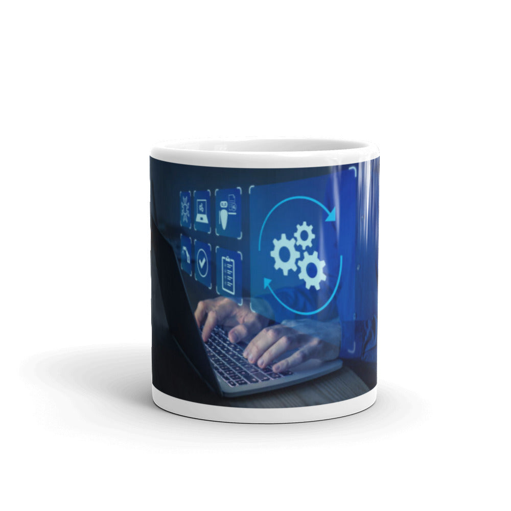 Computer Tech 954 White glossy mug