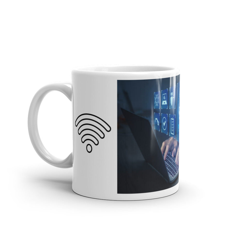 Computer Tech 954 White glossy mug