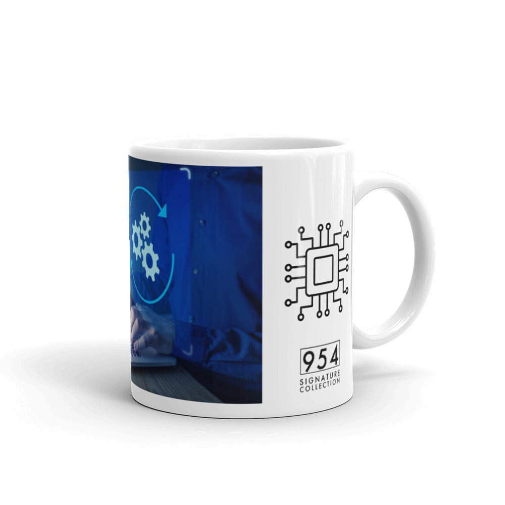 Computer Tech 954 White glossy mug