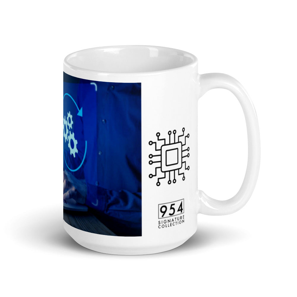 Computer Tech 954 White glossy mug