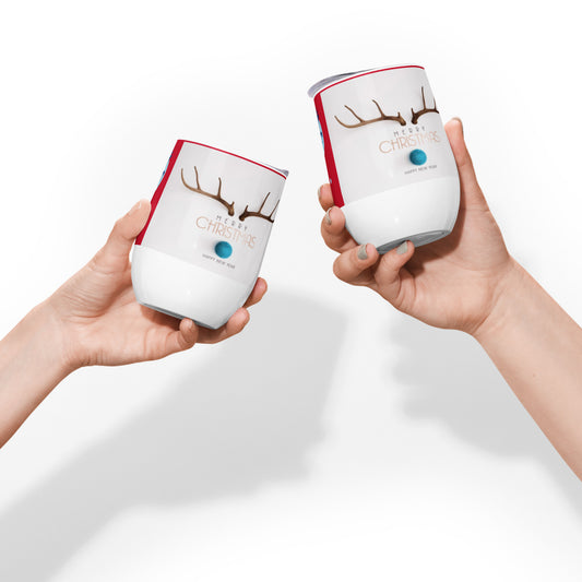 954 Christmas Antlers Wine tumbler