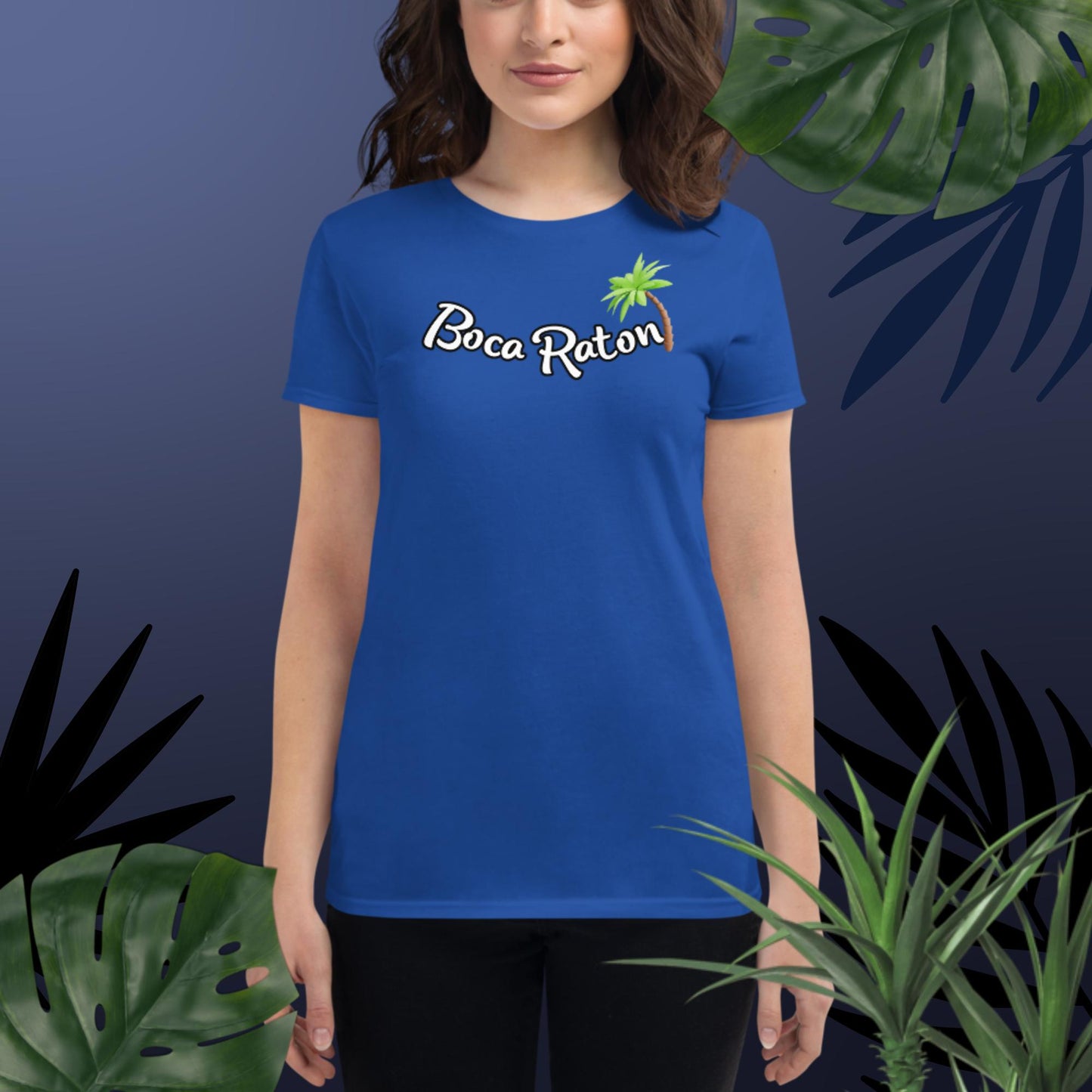 Boca Raton Palm Tree 954 Collection Women's short sleeve t-shirt