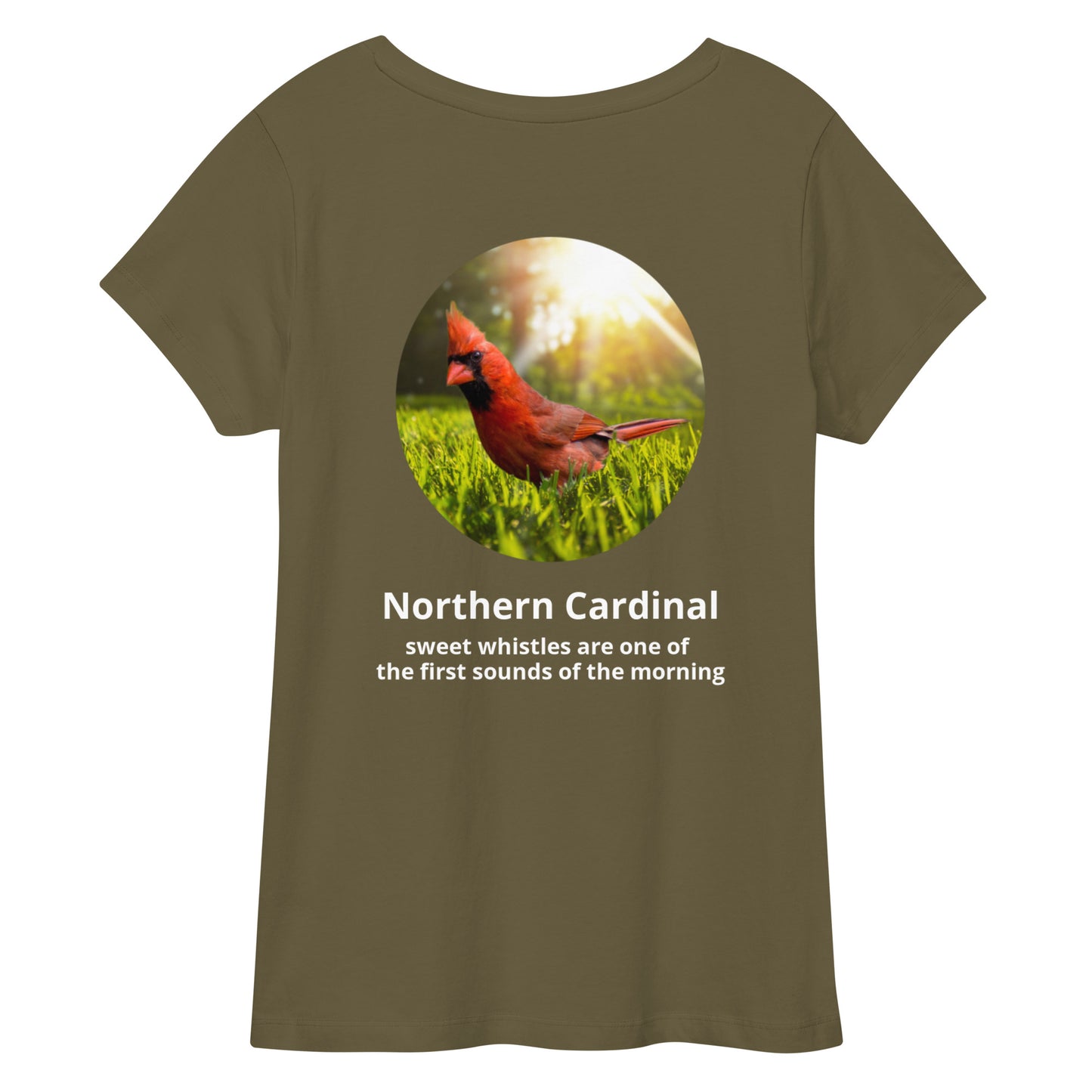Norther Cardinal Women’s fitted v-neck t-shirt