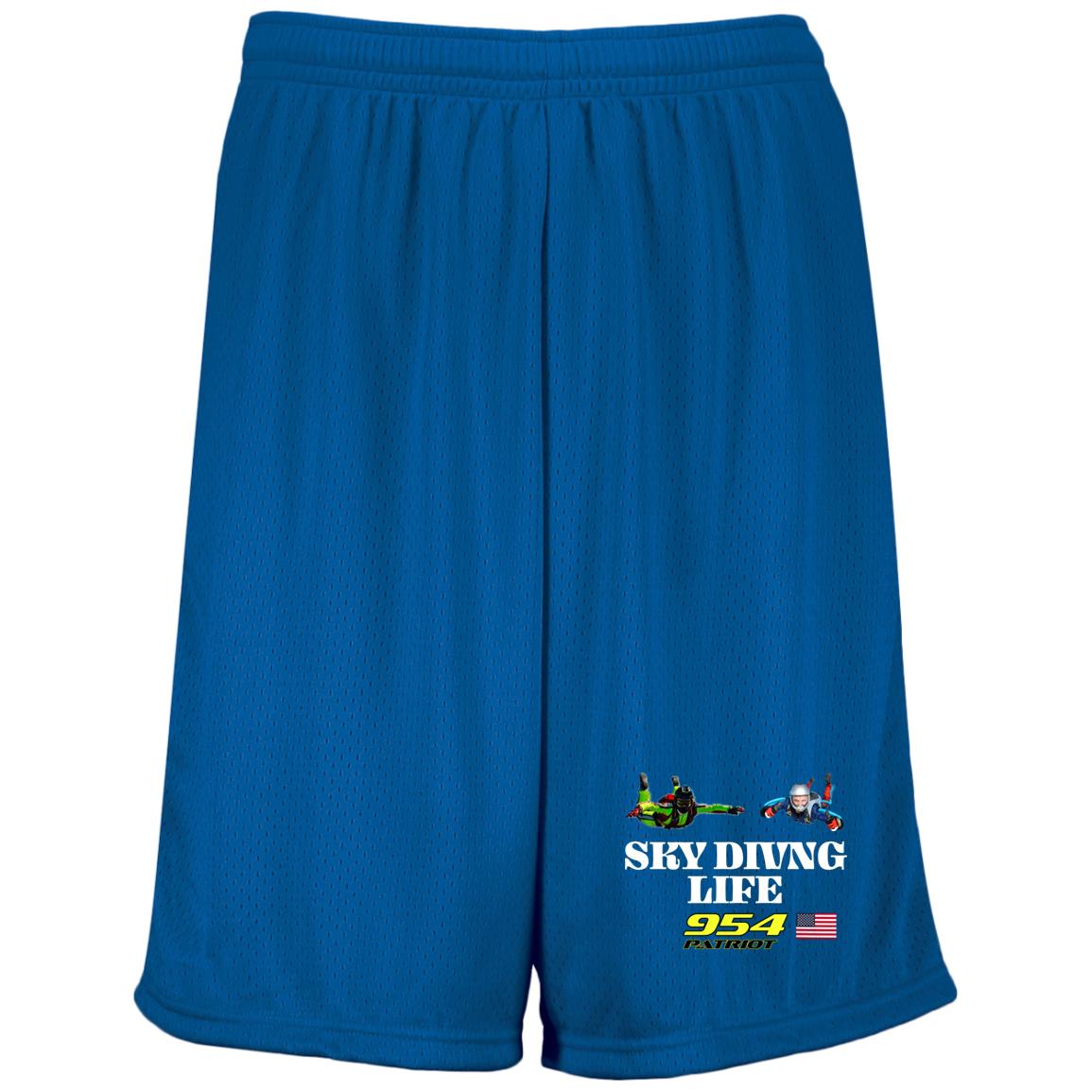 Sky Diver LIfe Moisture-Wicking 9 inch Inseam Mesh Shorts