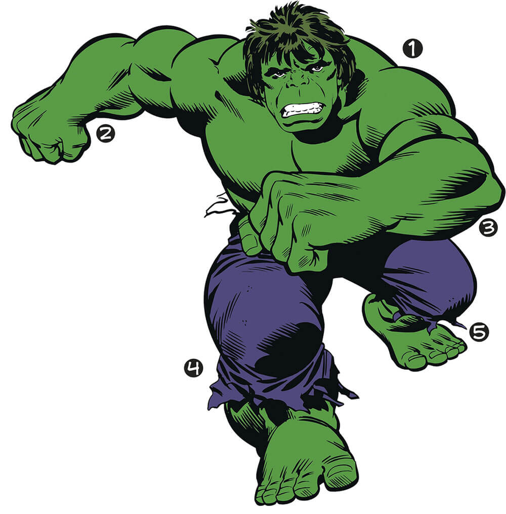 Marvel Comics "Hulk" Classic Wall Decal | 42"x43.7"