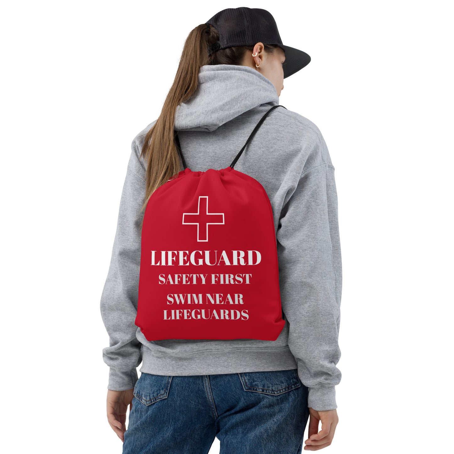 Lifeguard 954 Signature RED Drawstring bag