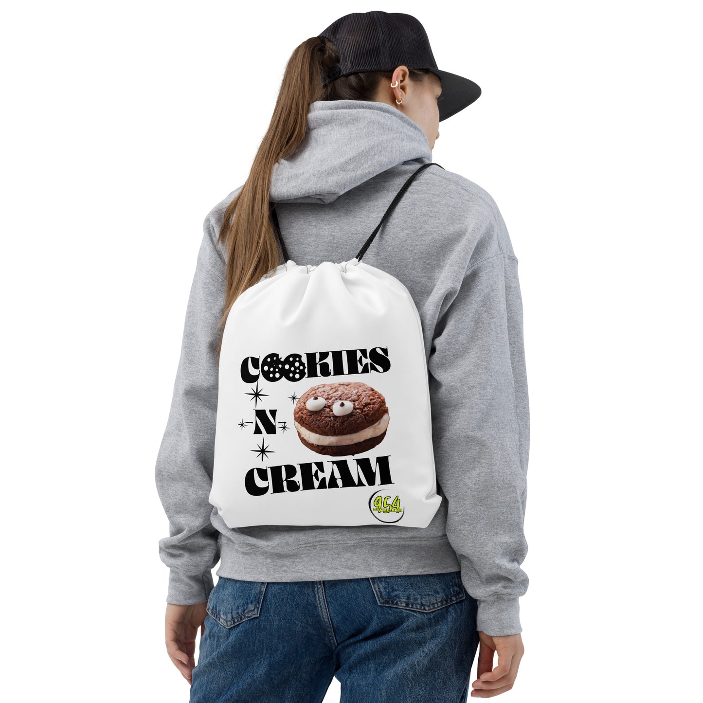 Cookies N Cream #1 954 Signature Drawstring bag