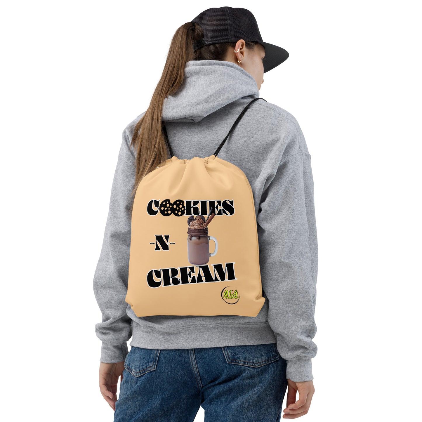 Cookies N Cream #4 954 Signature Drawstring bag