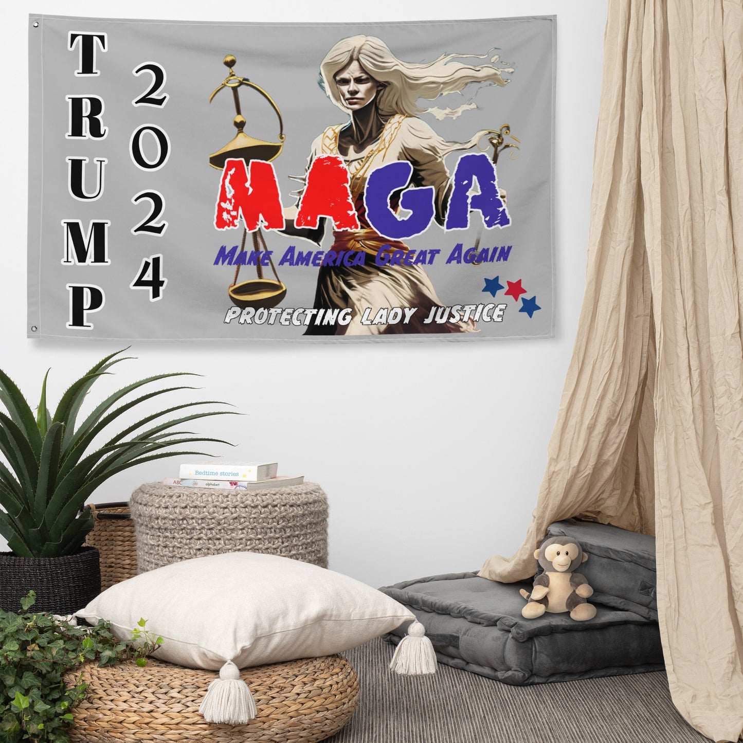 MAGA Lady Justice 954 Signature Flag