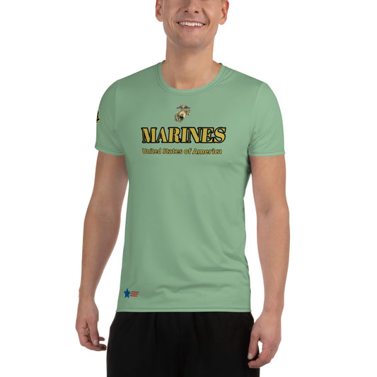 United States Marines 954 Signature Print Men's Athletic T-shirt