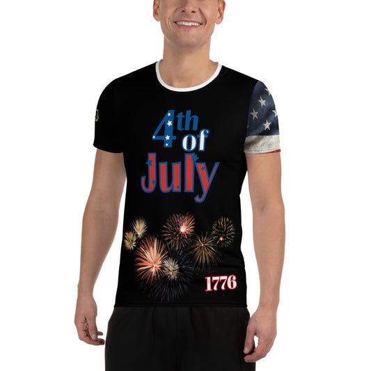 July 4th 1776 All-Over Print Men's Athletic T-shirt