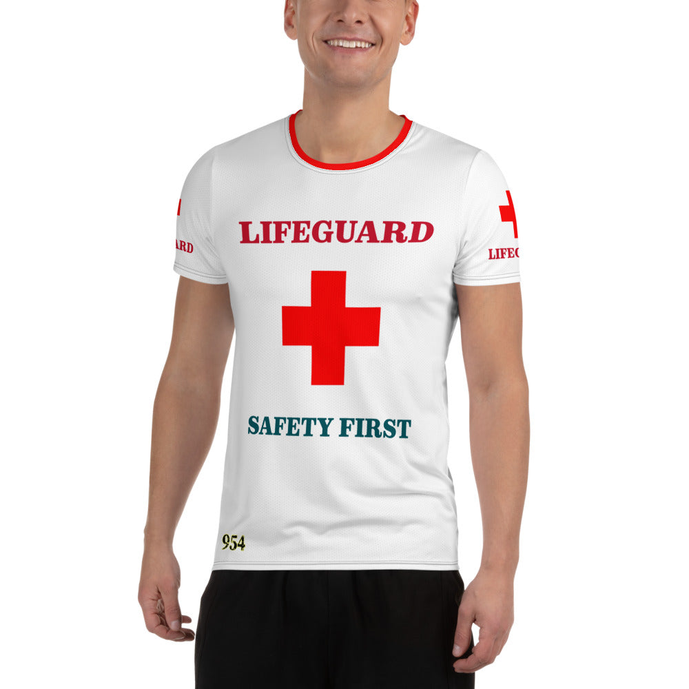 High-vis Lifeguard Men's Athletic T-shirt