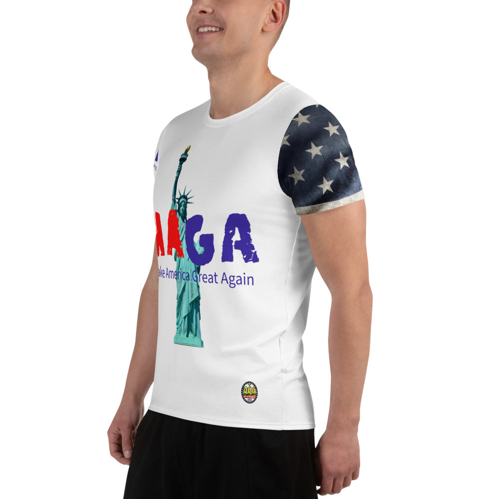 MAGA Liberty & Justice 954 Signature All-Over Print Men's Athletic T-shirt