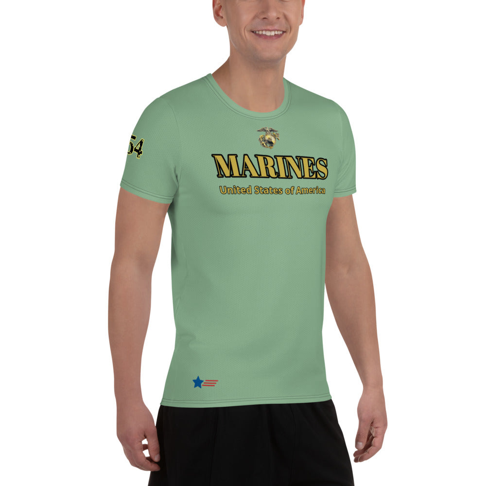 United States Marines 954 Signature Print Men's Athletic T-shirt