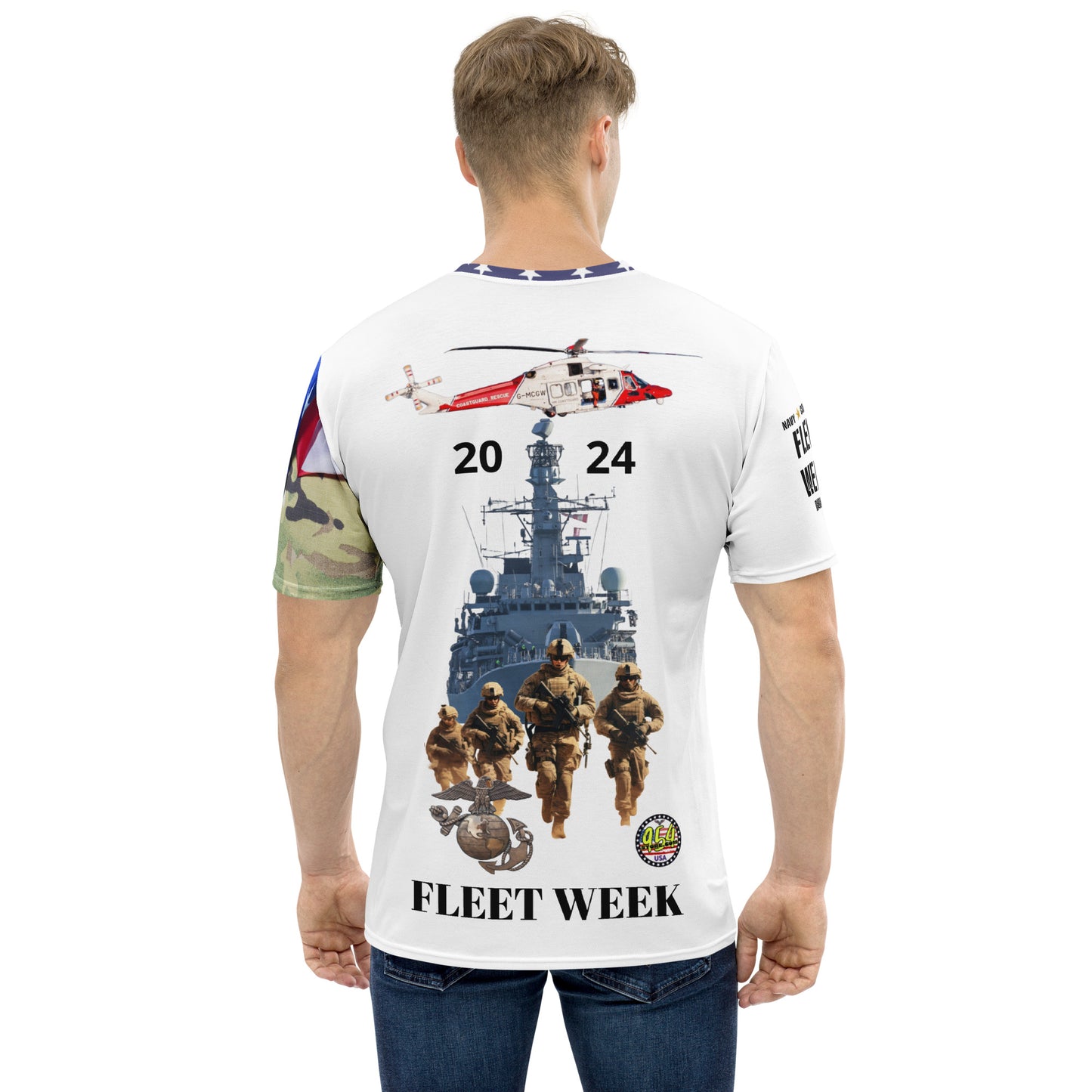 NY Fleet Week 954 Signature white Men's t-shirt