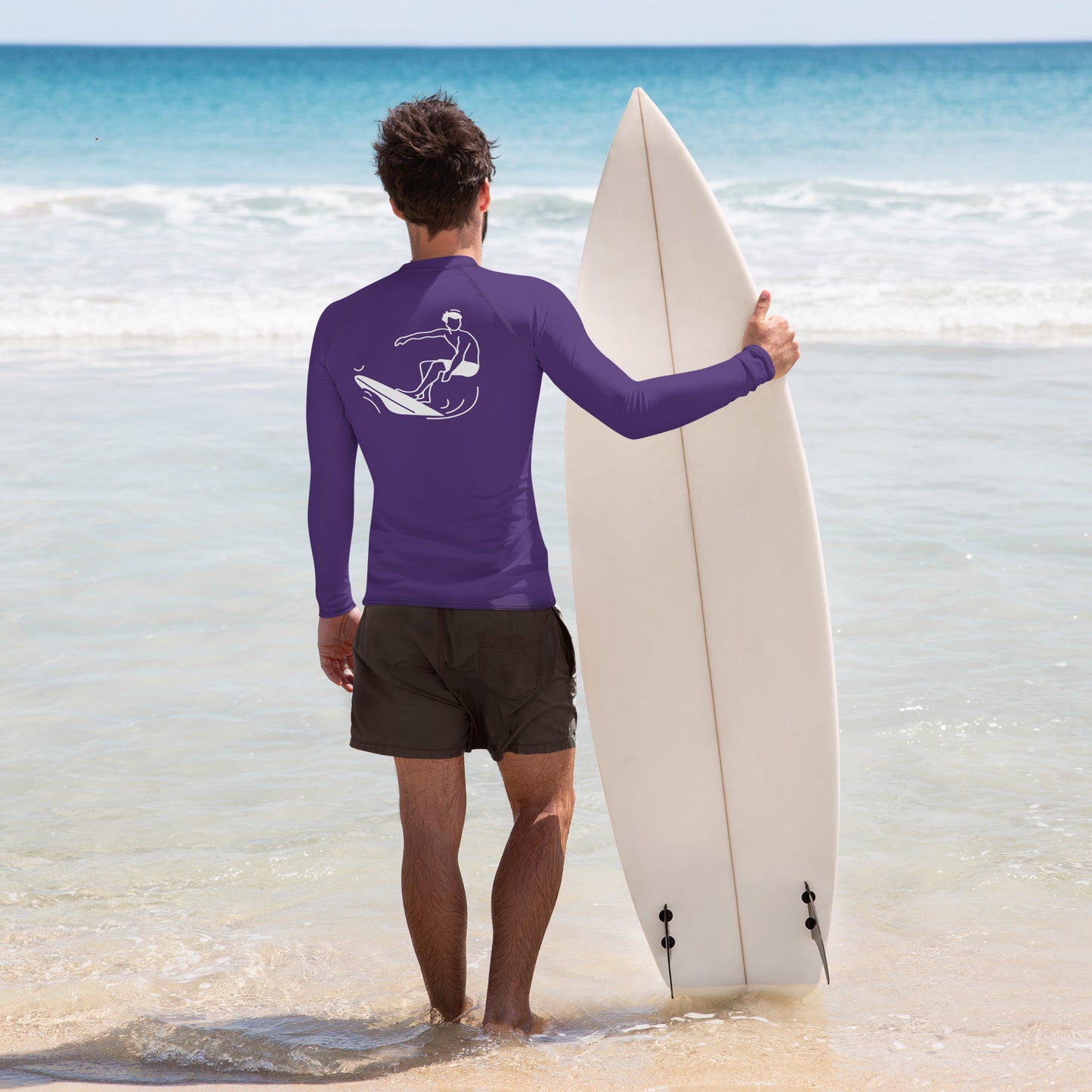 Purple 954 Signature Men's Rash Guard