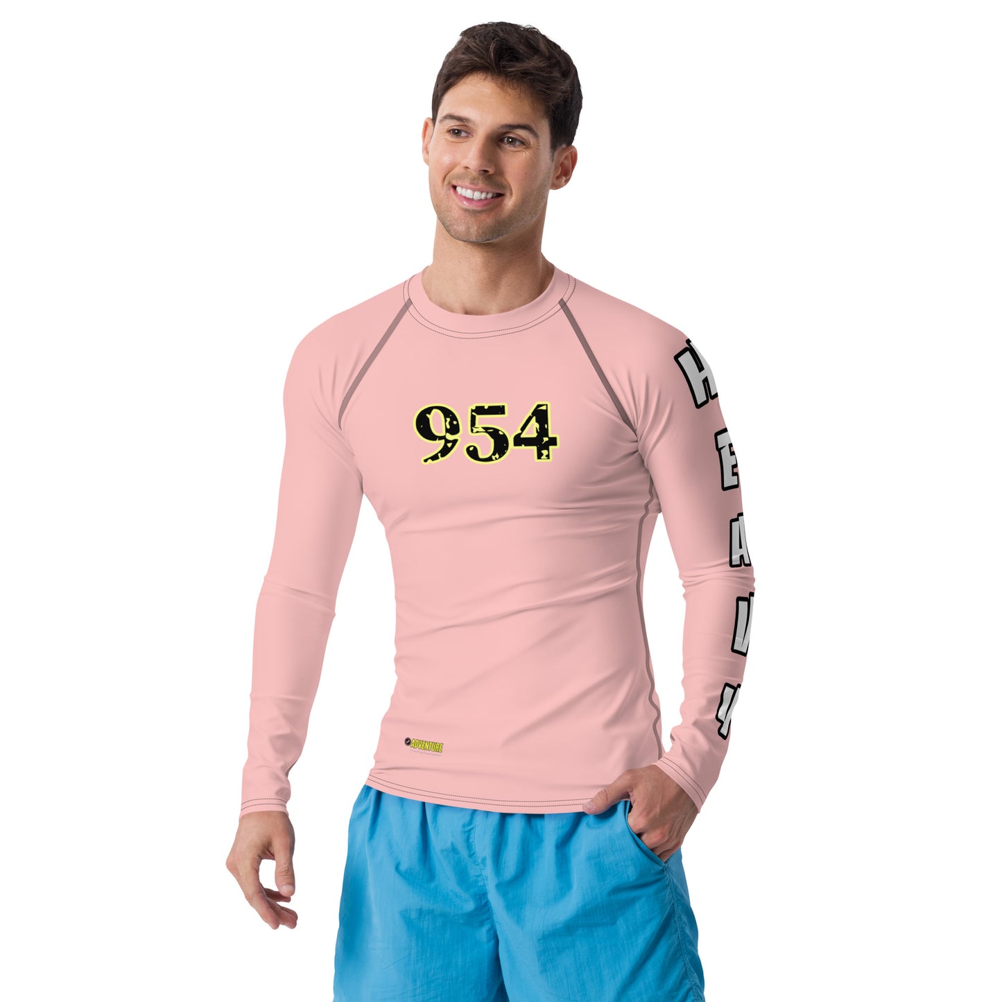 Pink 954 Signature Men's Rash Guard