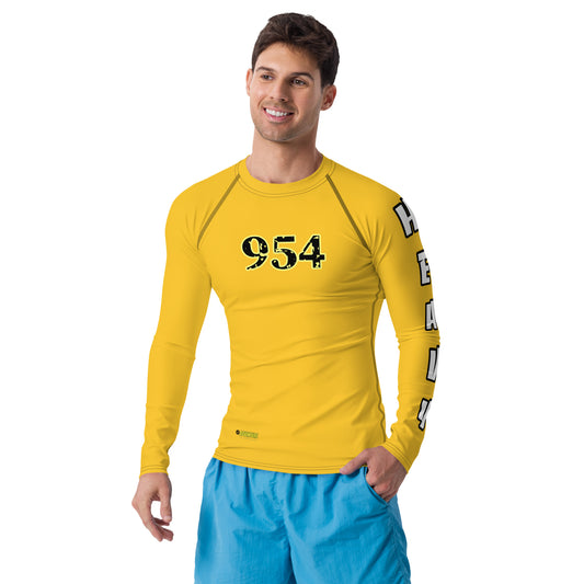 Yellow 954 Signature Men's Rash Guard