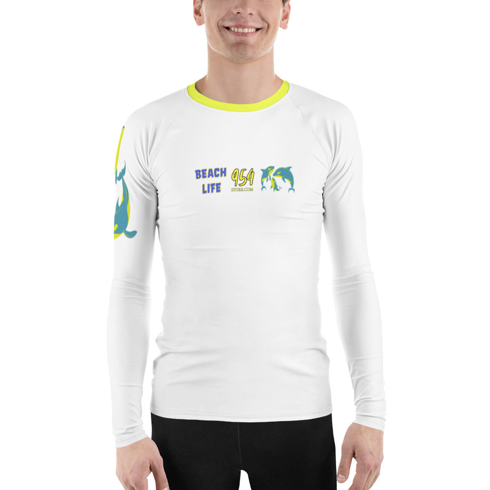 Beach Life Dolphins 954 Signature Men's Rash Guard