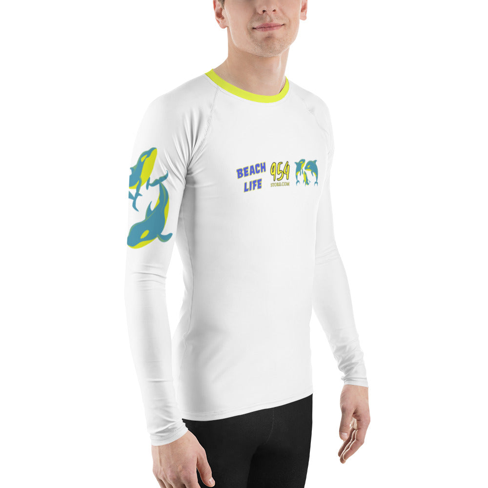 Beach Life Dolphins 954 Signature Men's Rash Guard