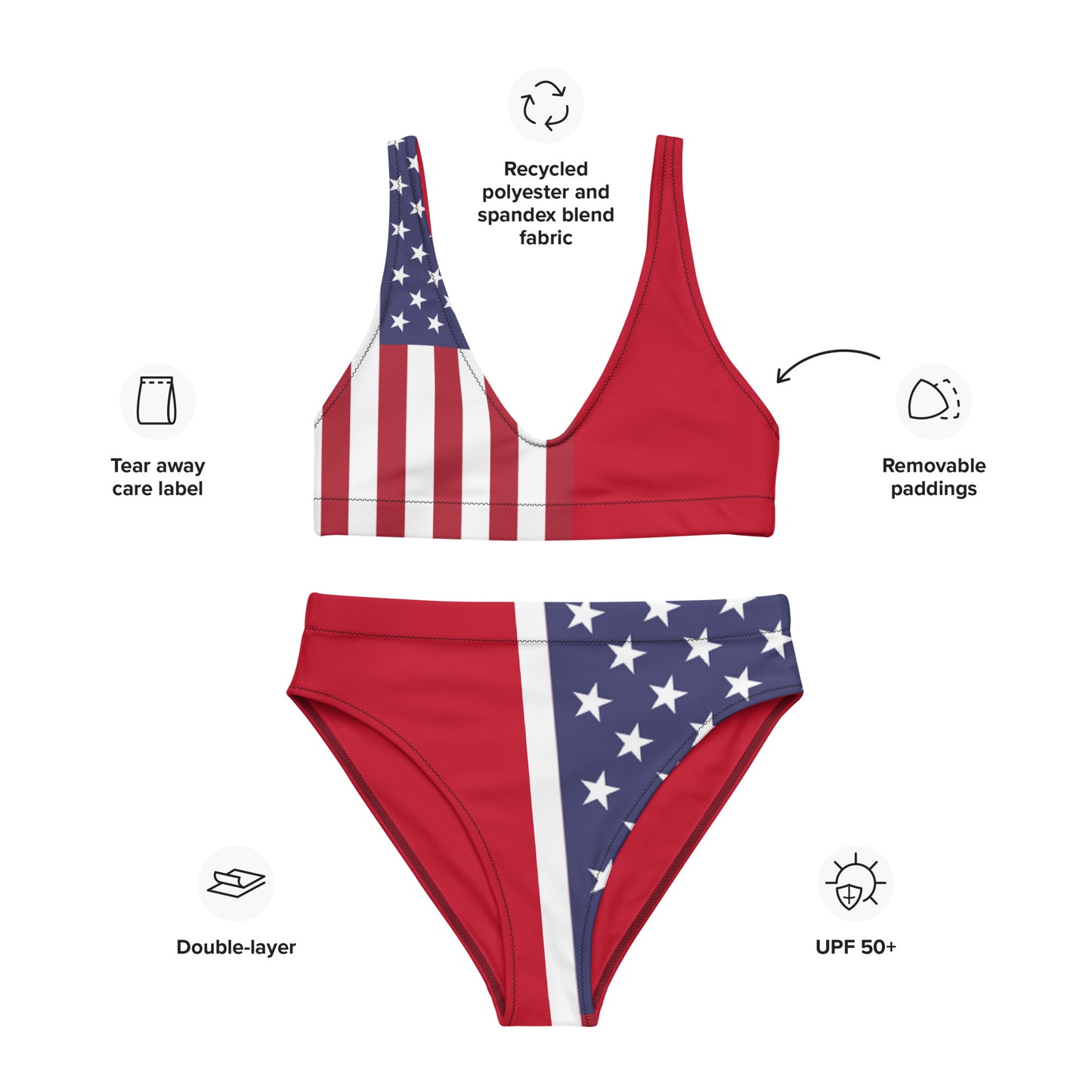 USA 954 Siganture high-waisted bikini