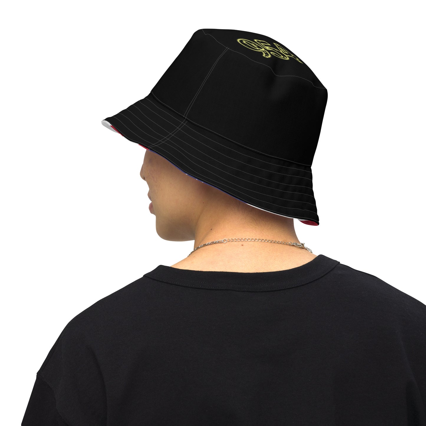 July 4th 954 Signature Reversible Black bucket hat