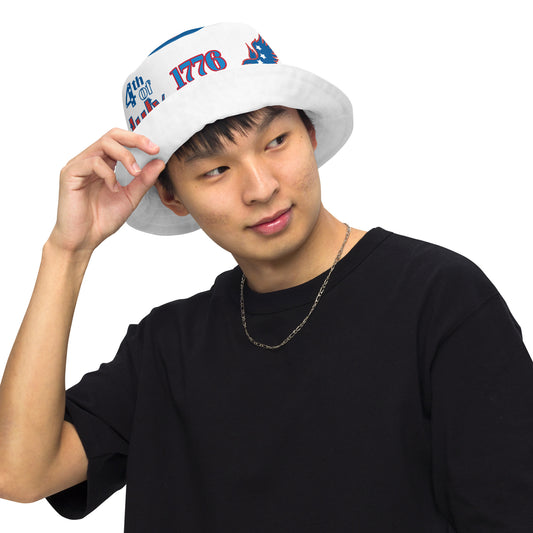 July 4th 954 Signature Reversible White bucket hat