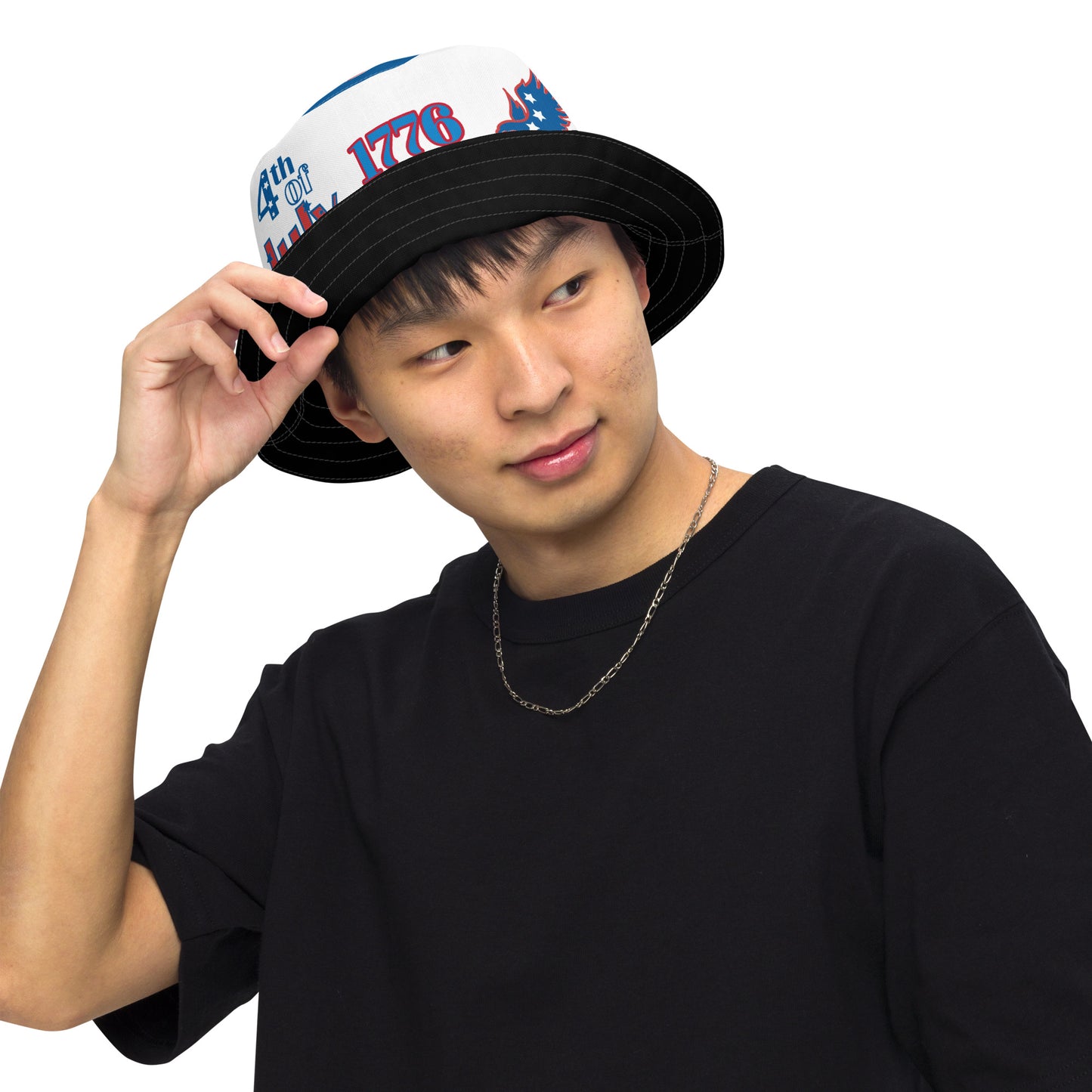 July 4th 954 Signature Reversible Black bucket hat