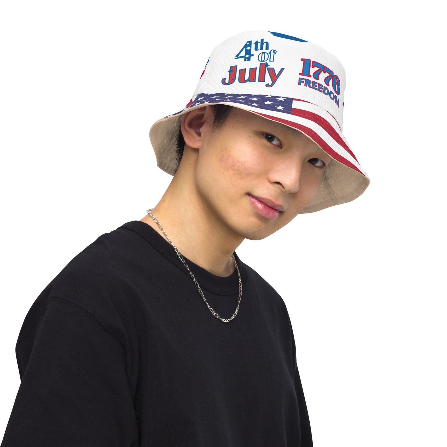 July 4th 954 Signature Reversible Sandy bucket hat