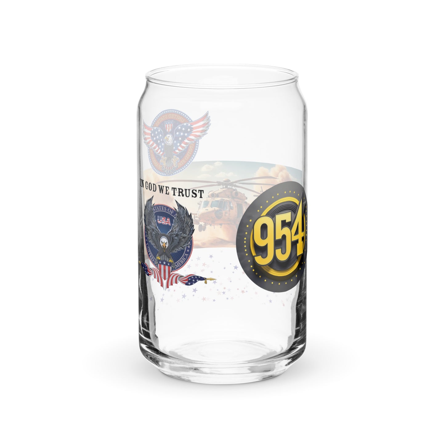 HELO #2 954 Signature Can-shaped glass