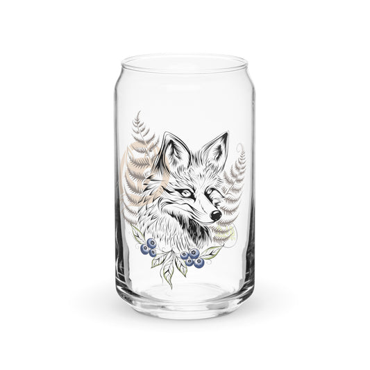 Fox Head & Leaves 954 Signature Can-shaped glass