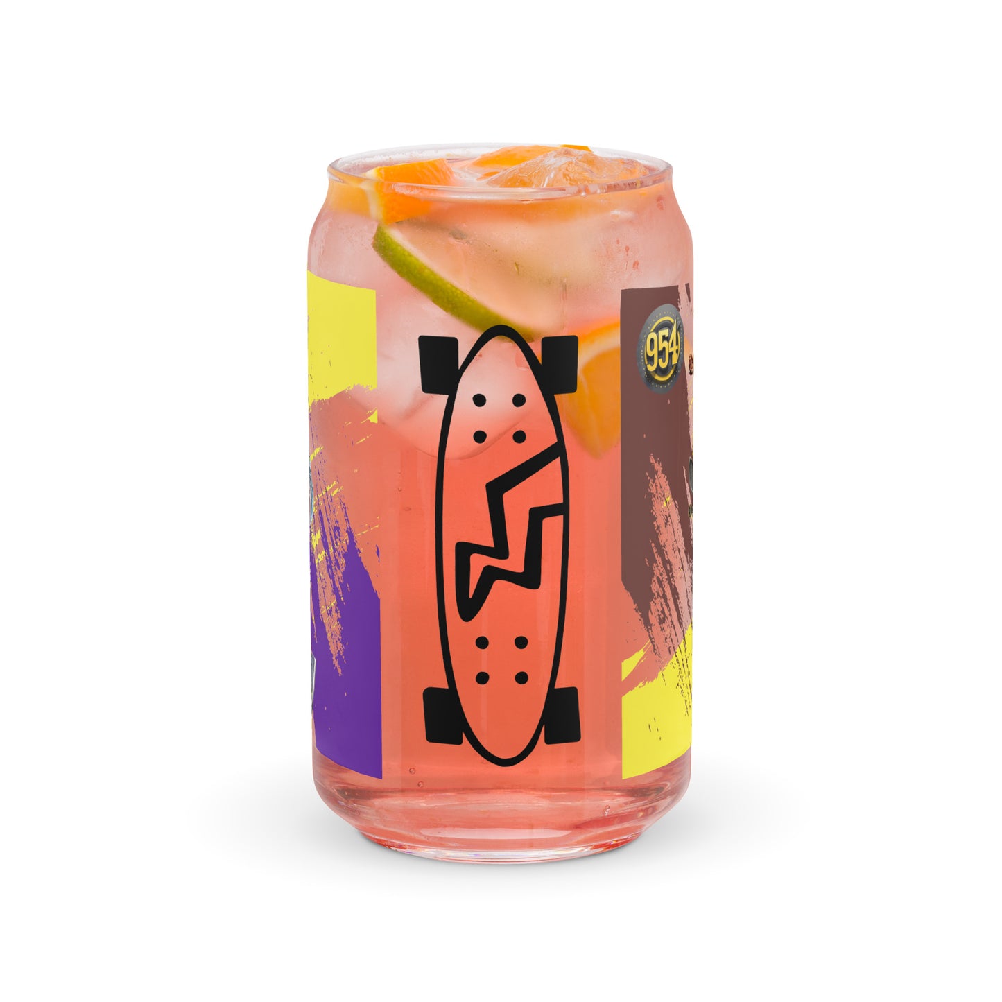 Skateboarder 954 Signature Can-shaped glass