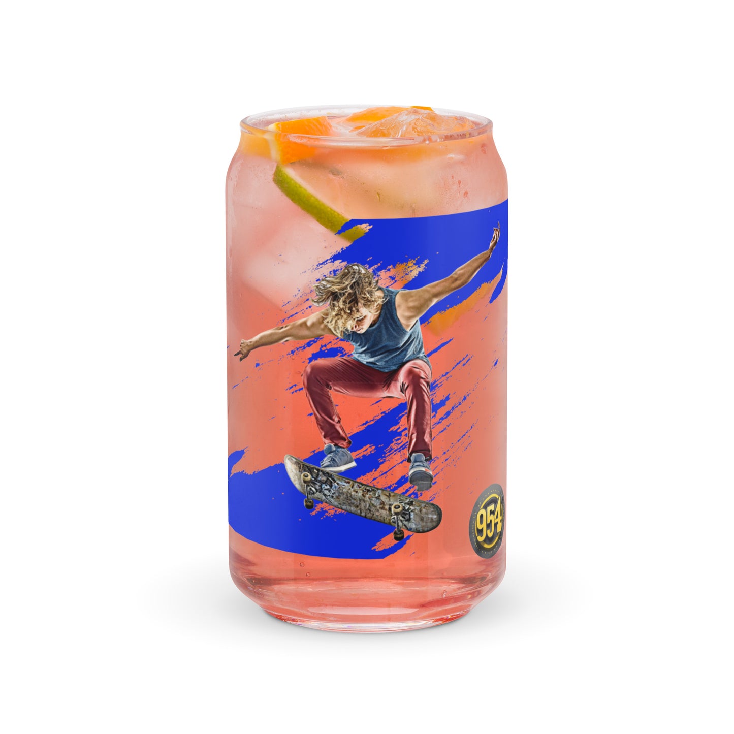 Skateboarder 954 Signature Can-shaped glass