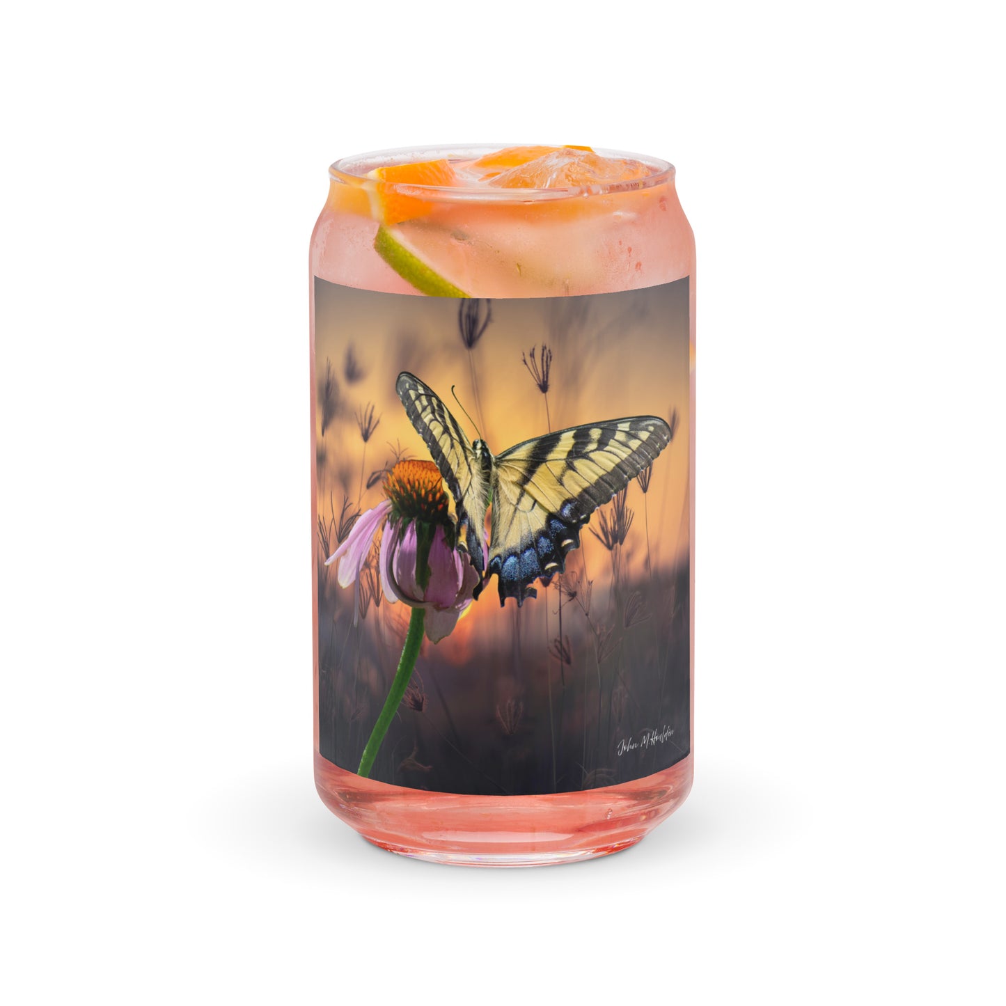 Butterfly 954 Signature Can-shaped glass