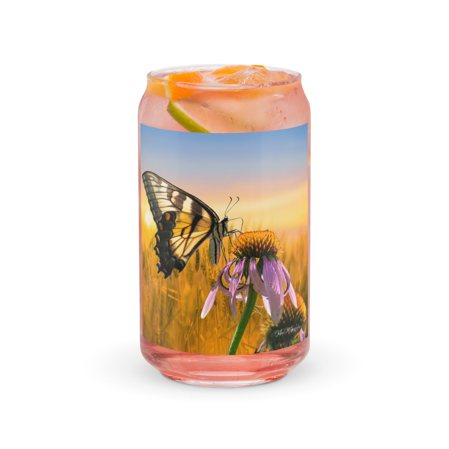 Butterfly 954 Signature Can-shaped glass