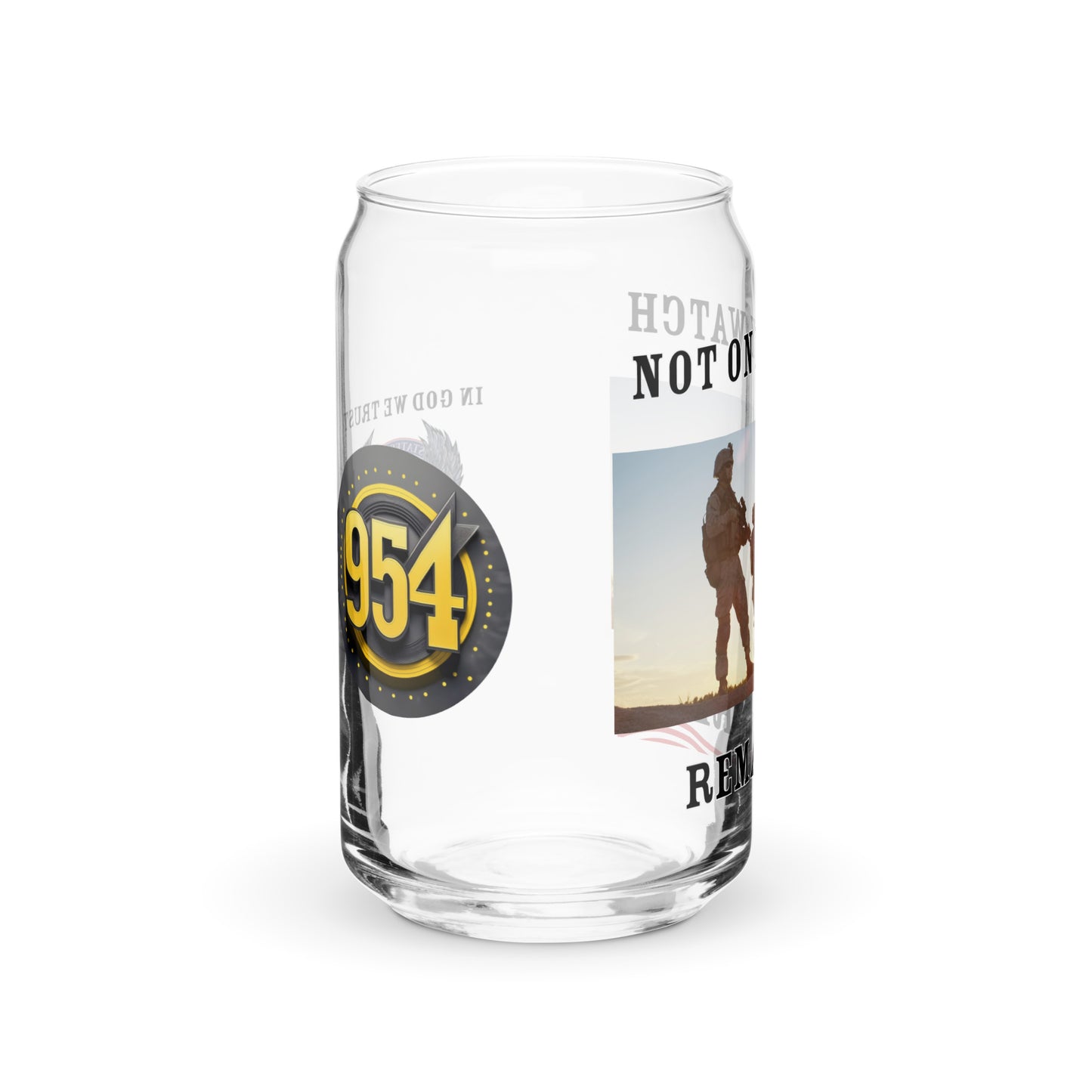 Remain Free 954 Signature Can-shaped glass