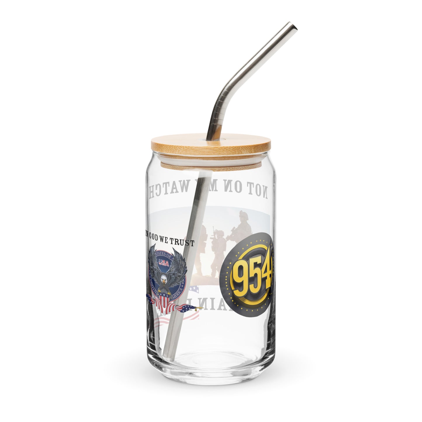 Remain Free 954 Signature Can-shaped glass