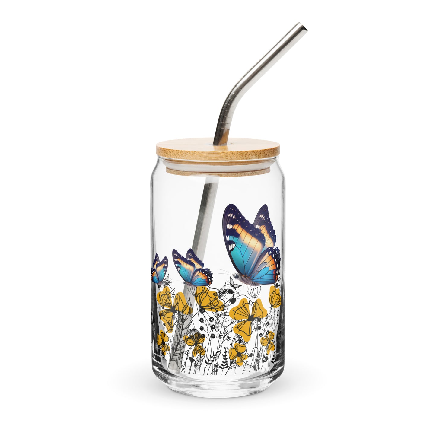 Butterflies 954 Signature Can-shaped glass