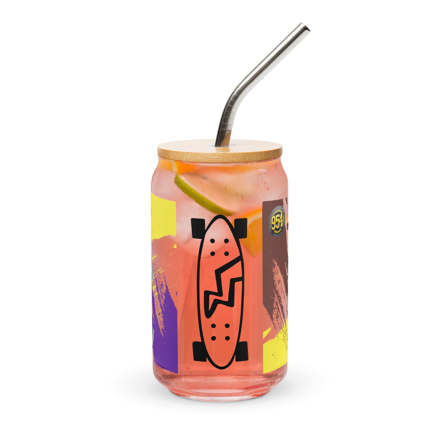 Skateboarder 954 Signature Can-shaped glass